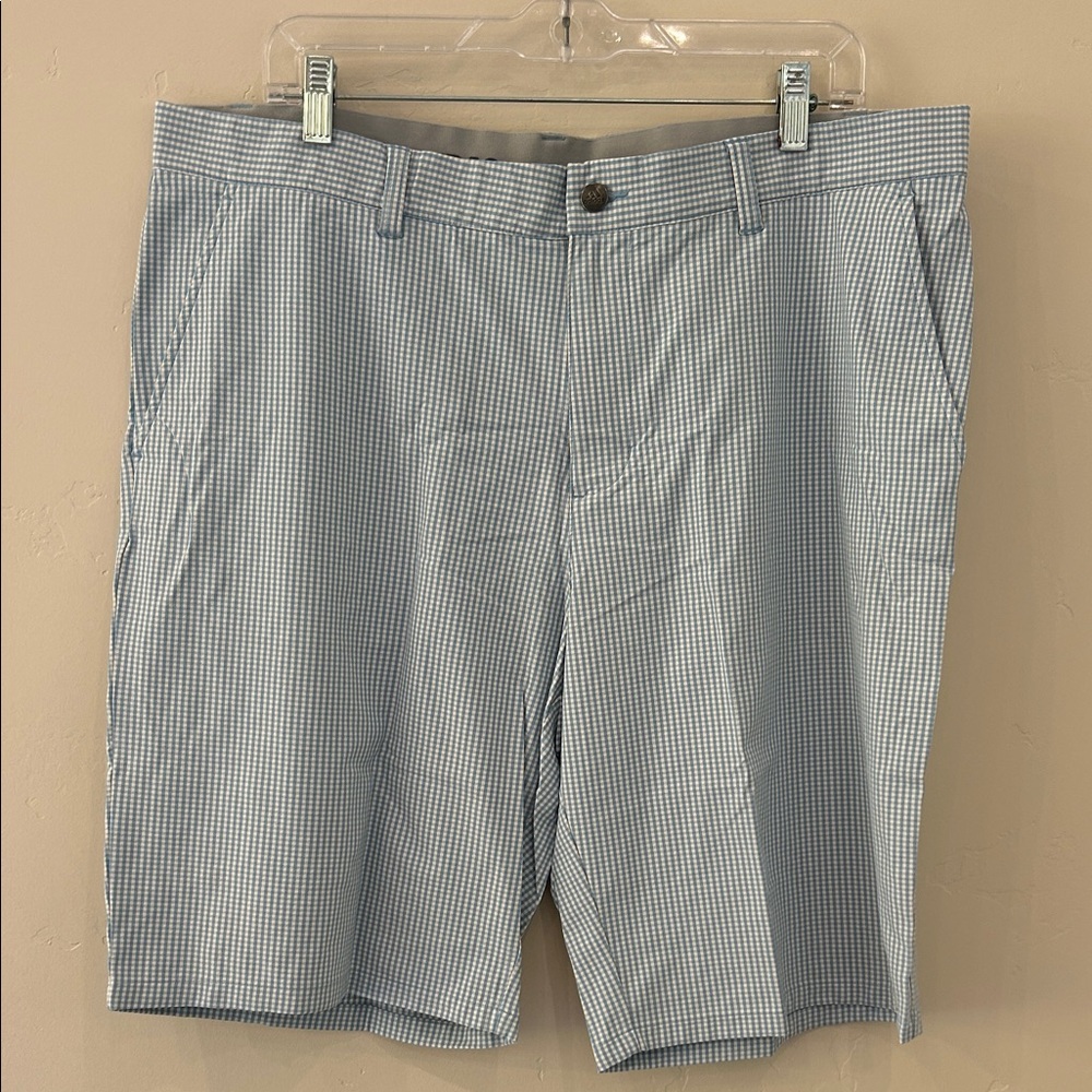 adidas Light Blue Checkered Men's Shorts